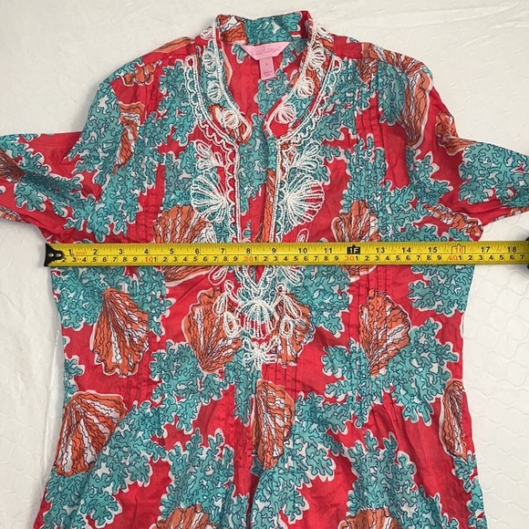 Lilly Pulitzer Sarasota Tunic in Watermelon Coralina S - Picture 9 of 15